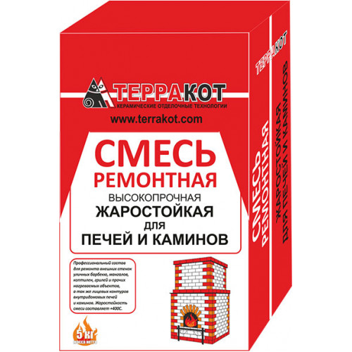 Смесь для ремонта печей и каминов, 5кг